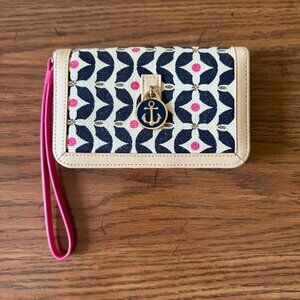 Spartina 449 Maritime Yacht Club Wristlet, Blue, Magenta, Cream